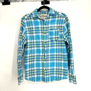 Disney Cakeworthy Alice in Wonderland Wildflower Shirt Small Plaid